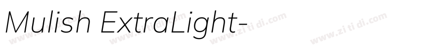 Mulish ExtraLight字体转换